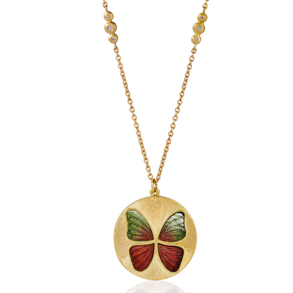 Brooke Gregson Butterfly Enamel Necklace