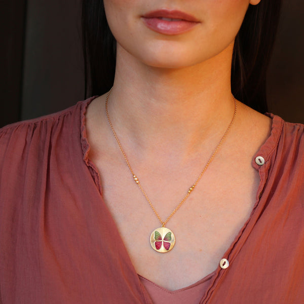 Brooke Gregson Butterfly Enamel Necklace