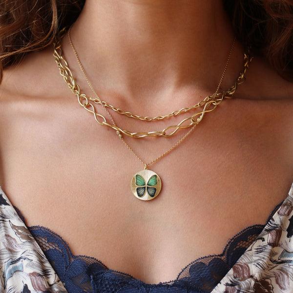 Brooke Gregson Butterfly Enamel Necklace