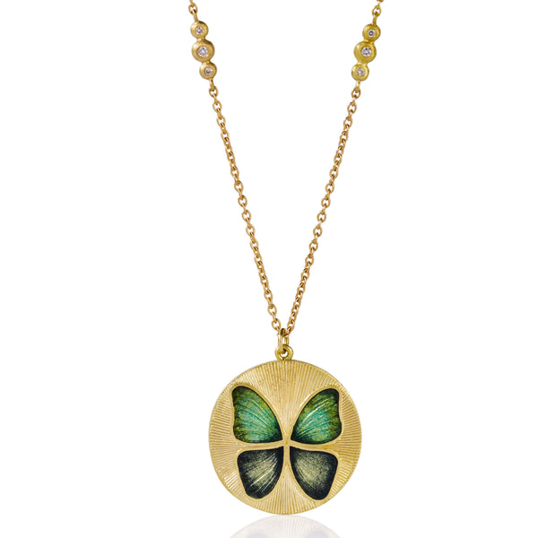 Brooke Gregson Butterfly Enamel Necklace