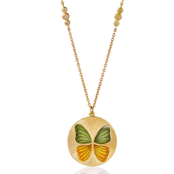 Brooke Gregson Butterfly Enamel Necklace