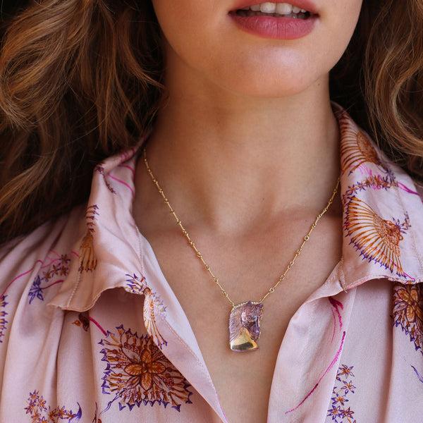 Brooke Gregson Carved Ametrine Horse Necklace