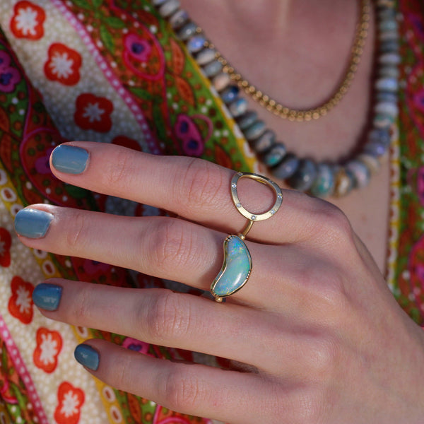 Brooke Gregson Crescent Moon Boulder Opal Ring