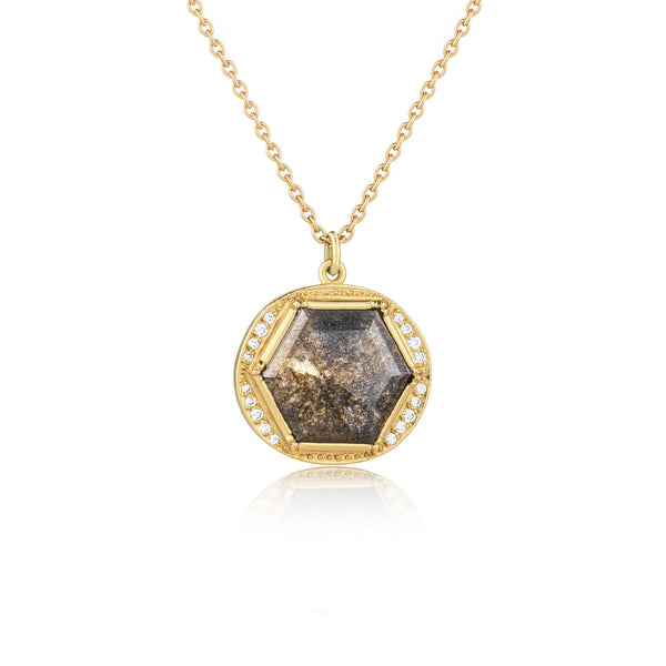brooke gregson Diamond Geo Halo Necklace