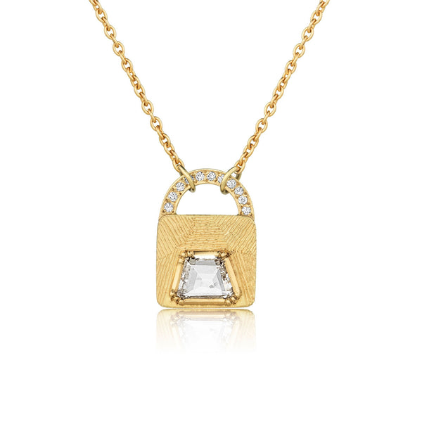 brooke gregson Diamond Lock Necklace