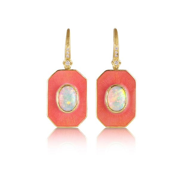 brooke gregson Fantasia Opal Enamel Drop Earrings