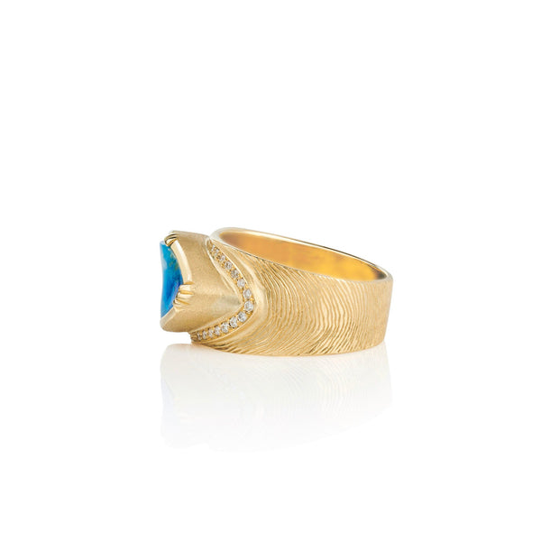 Brooke Gregson Opal Ellipse Engraved Ring