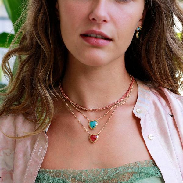 Brooke Gregson Peruvian Opal Heart Twist Necklace