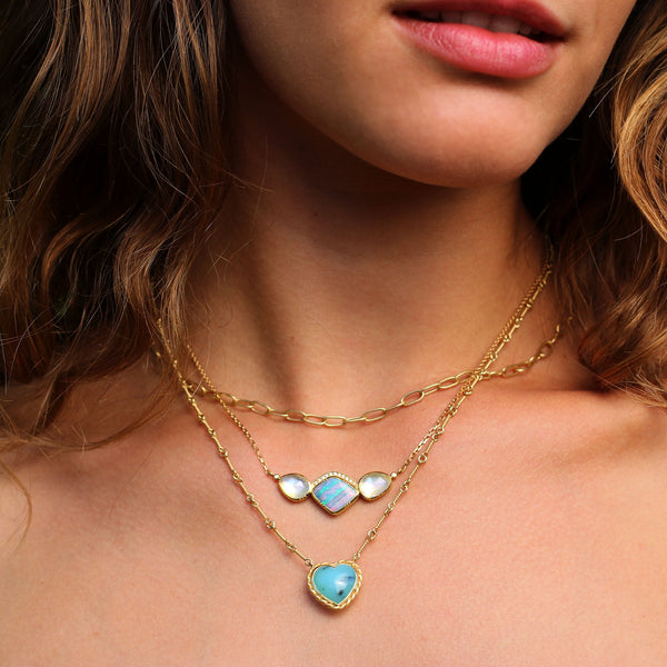 Brooke Gregson Peruvian Opal Heart Twist Necklace