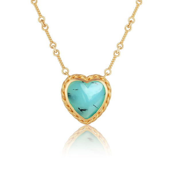 brooke gregson Peruvian Opal Heart Twist Necklace