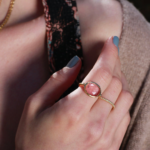 Brooke Gregson Pink Tourmaline Orbit Ring