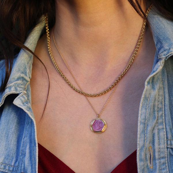 Brooke Gregson Ruby Geo Halo Necklace