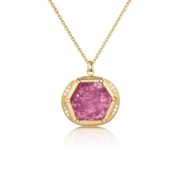 brooke gregson Ruby Geo Halo Necklace