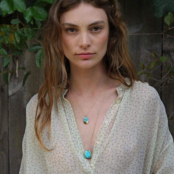 Brooke Gregson Turquoise Bunny Enamel Necklace