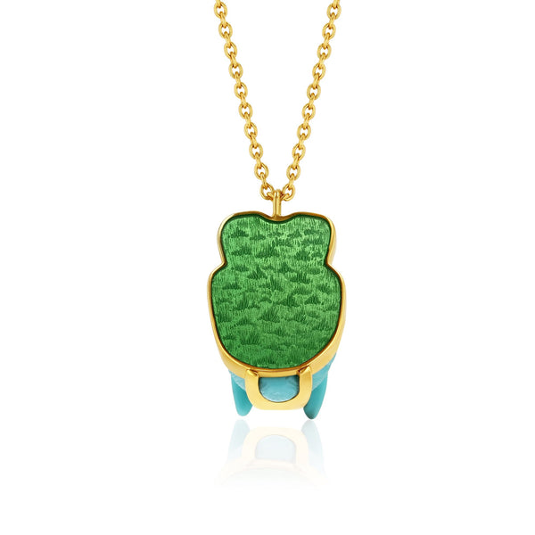 Brooke Gregson Turquoise Bunny Enamel Necklace