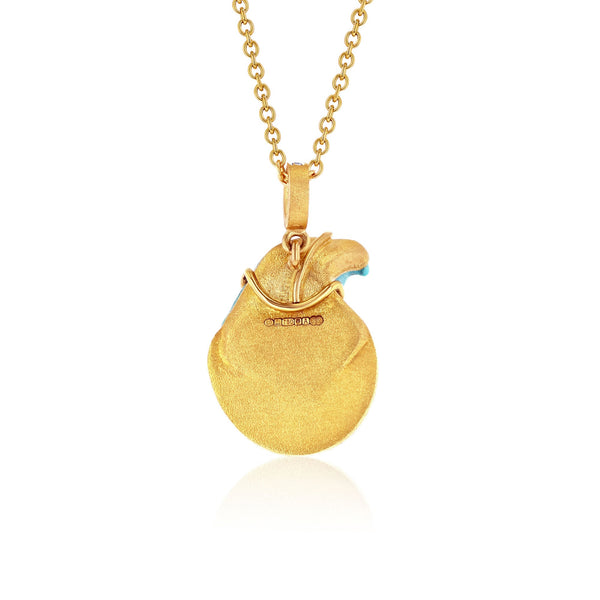 Brooke Gregson Turquoise Eagle Engraved Necklace