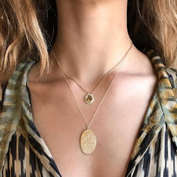 Brooke Gregson Virgo Diamond Astrology Necklace