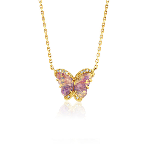 brooke gregson Wood Opal Butterfly Necklace