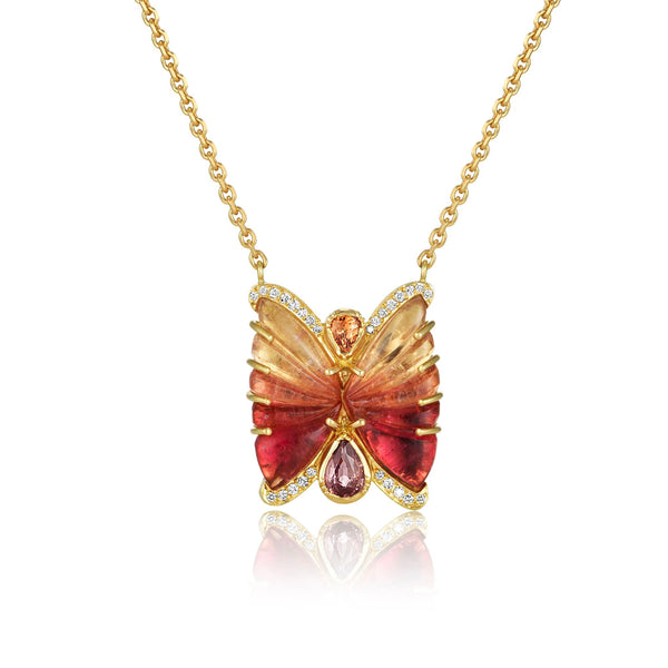 brooke gregson Butterfly Tourmaline Sapphire Necklace