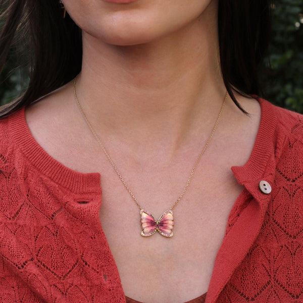 Brooke Gregson Butterfly Tourmaline Spinel Garnet Necklace