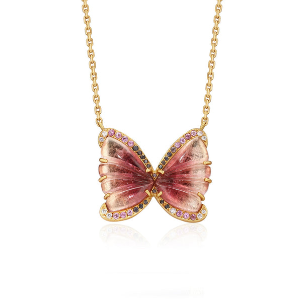 brooke gregson Butterfly Tourmaline Spinel Garnet Necklace