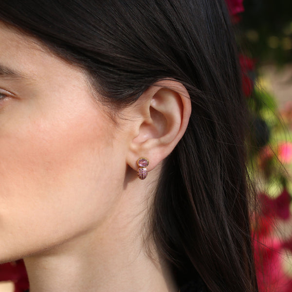Brooke Gregson Double Orbit Sapphire Garnet Earrings