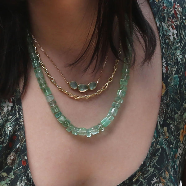 Brooke Gregson Gem Quality Mint Tourmaline Bead Necklace