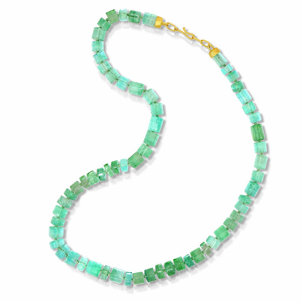 brooke gregson Gem Quality Mint Tourmaline Bead Necklace