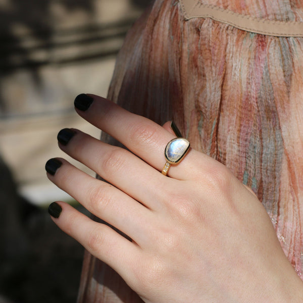 Brooke Gregson Half Moon Moonstone Diamond Band Ring