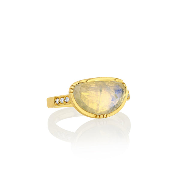 brooke gregson Half Moon Moonstone Diamond Band Ring