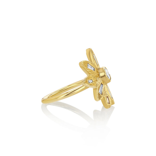 Brooke Gregson Mandala Engraved Diamond Flower Ring