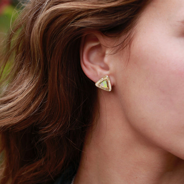 Brooke Gregson Pyramid Starlight Opal Stud Earrings