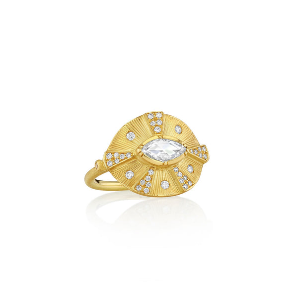 brooke gregson Talisman Engraved Starlight Diamond Ring