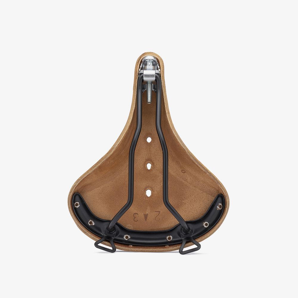 Brooks England B68 Wide Leather Bike Saddle For Upright Riding Comfort