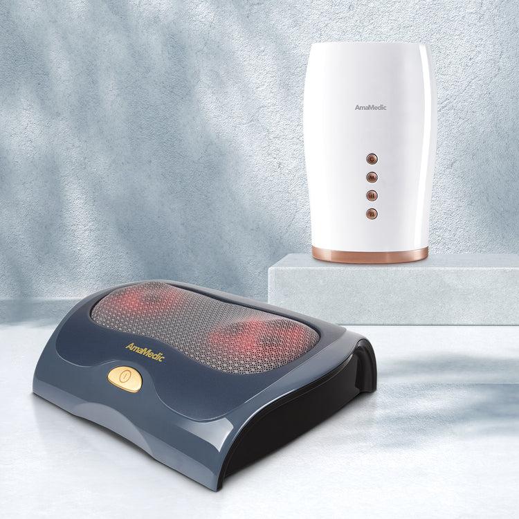 brookstone AmaMedic Shiatsu Foot Massager & Osaki Hand Massager Bundle