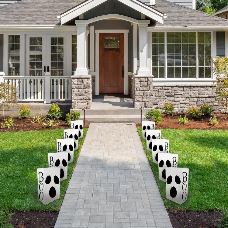 brookstone Battery Operated LED Luminaria Kit Ghost