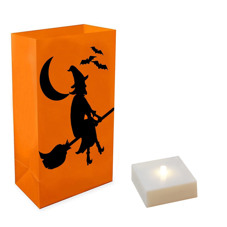 Brookstone Battery Operated LED Luminaria Kit Witch