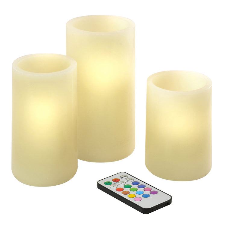 Brookstone Battery Operated Multifunction Wax LED Candles