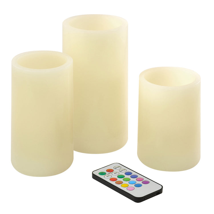 Brookstone Battery Operated Multifunction Wax LED Candles