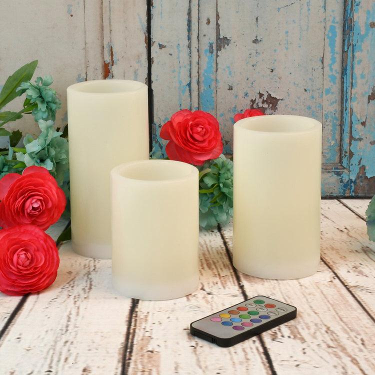 Brookstone Battery Operated Multifunction Wax LED Candles