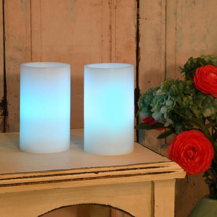 Brookstone Battery Operated Wax LED Candles With Remote Control Multi Colors