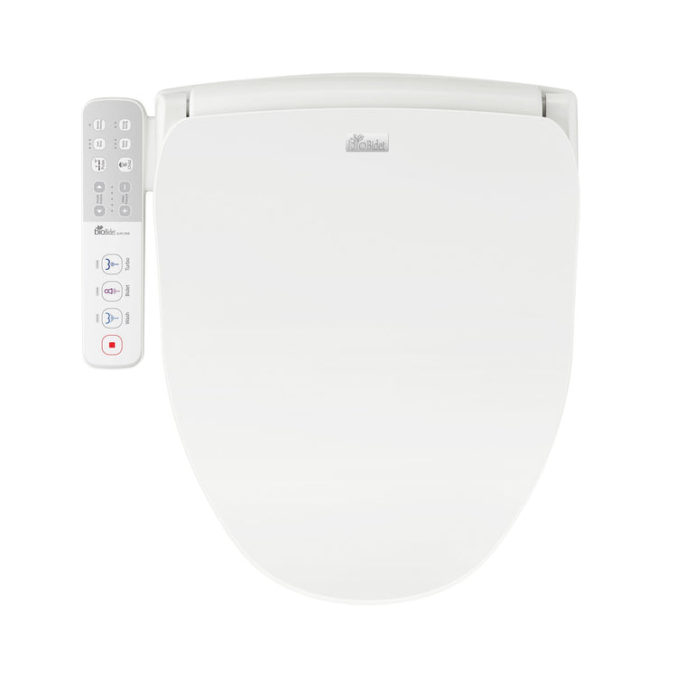 Brookstone Bio Bidet Slim ONE Bidet Smart Toilet Seat- Round White