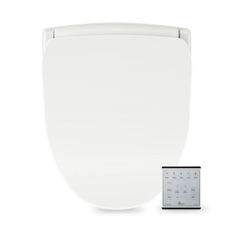 Brookstone Bio Bidet Slim TWO Bidet Smart Toilet Seat- Round White