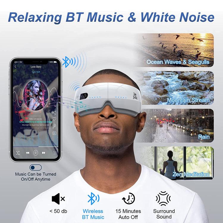 Brookstone Bob And Brad Smart Eye Massager With Heat And White Noise