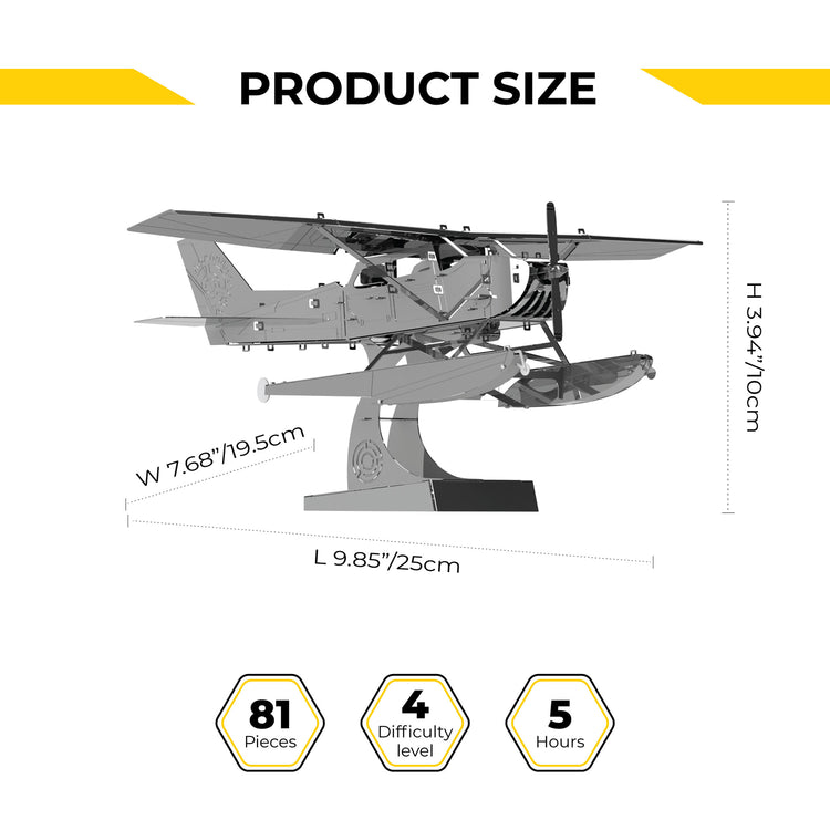 Brookstone Breeze Drifter Seaplane Mechanical Model DIY Kit