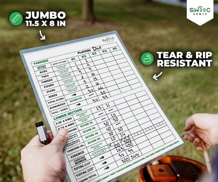 Brookstone 5 Yardzee & 5 Farkle Scorecards