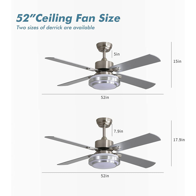 Brookstone 52" Esthetic Ceiling Fan With Lights