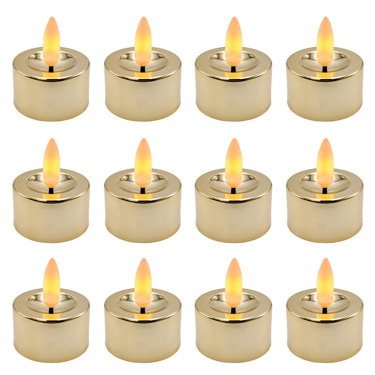 Brookstone Battery Operated 3D Wick LED Tea Lights
