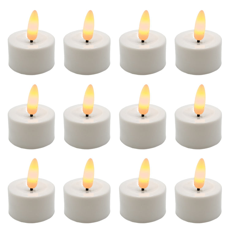 brookstone Battery Operated 3D Wick LED Tea Lights