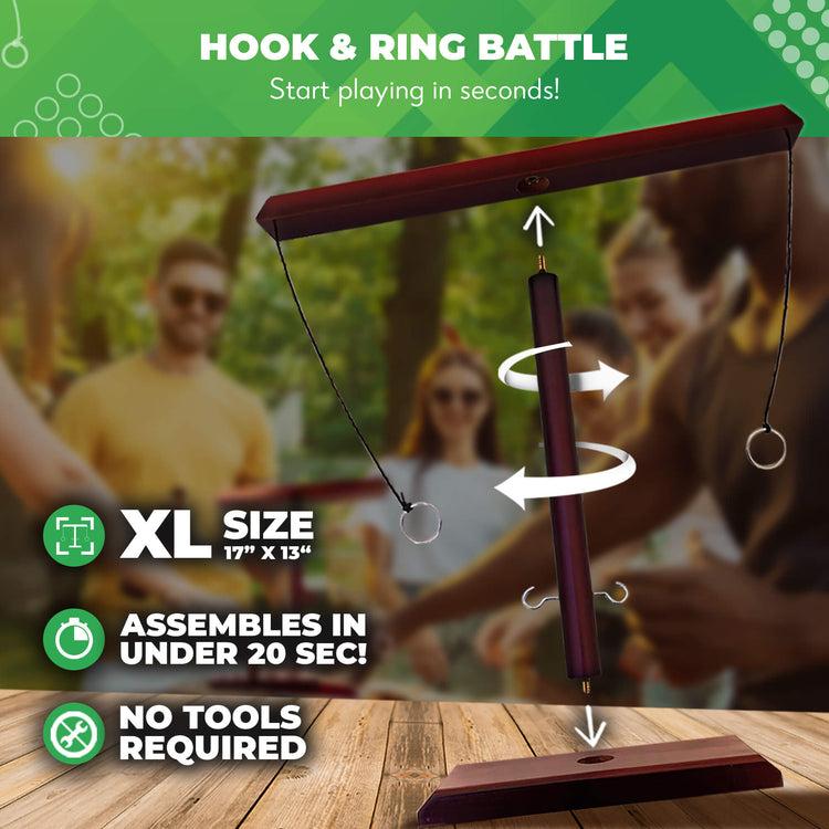 Brookstone Battle Hooks - 2 Player Hook & Ring Game